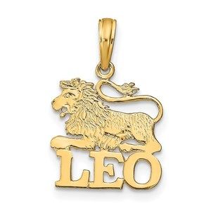 Million Charms 14k Yellow Gold LEO Zodiac Charm Pendant